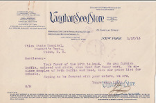 Vaughan's Seed Store New York 1/17/1913 Letter head Utica Hosp ephemera 7L picture