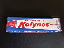 Vtg. Tube Of Kolynos Super-White Toothpaste In Original Box NOS Unused 1960s picture