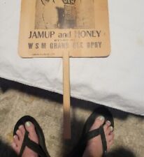 Vintage W S M Grand Ole Opry Jamup And Honey Paper Hand Fan picture