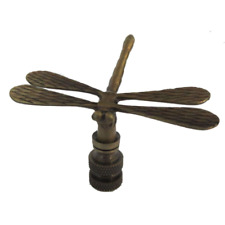 DRAGONFLY LAMP SHADE FINIAL ANTIQUE BRASS   #8 picture
