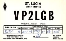 St. Lucia West Indies VP2LGB QSL Radio Postcard picture