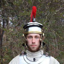 Roman Imperial Centurion Historical Training Costume Helmet Armor 18G Steel  picture