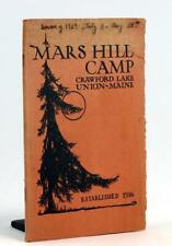 1929 Mars Hill Camp for Girls Sleepaway Camp Prospectus Crawford Lake Union ME picture