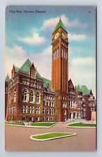 Toronto-Ontario, Panoramic View City Hall, Antique Souvenir Vintage Postcard picture