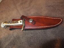 Extremely RARE, Western Cutlery model 45 Bowie knife w/ custom stag handles. picture