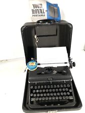 Vintage 1943 Royal Quiet De Luxe Portable Typewriter w Case Working Made In USA picture