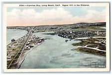 Long Beach California CA Postcard Alamitos Bay Signal Hill c1920 Vintage Antique picture