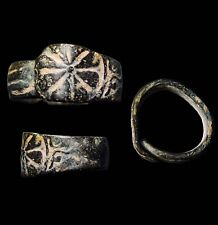 VERY RARE CRUSADER Knight Templar Flower of Jerusalem Ring VERY FINE & Wearable picture