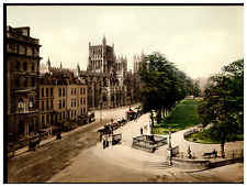 England. Bristol. College Green. Vintage photochrome by P.Z, photochrome Zurich picture