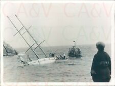 1956 Clevedon Yacht Sailing club rescue from sinking boat by J H Bottrell 8x6