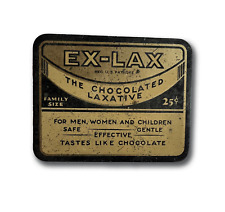 Vintage Ex-Lax Tin: Chocolate Laxative Tin 18 Tablet Capacity (HHI19)  picture