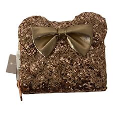 Loungefly Disney Rose Gold Sequined Minnie Mouse Wallet  picture