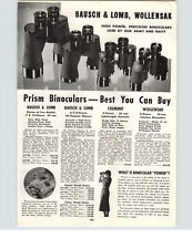 1942 PAPER AD Bausch & Lomb Wollensak Prism Binoculars Army Navy Colmont picture