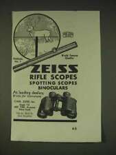 1935 Zeiss Graticule No. 7 Rifle Scope Ad picture