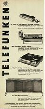 1966 TELEFUNKEN Radio Tape Recorder Stereo Console Short Wave Vintage Print Ad picture
