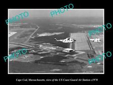 OLD LARGE HISTORIC PHOTO OF CAPE COD MASSACHUSETTS US COAST GUARD STATION c1970 picture