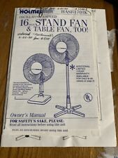 1990 Holmes Air Fan Manual B160 picture