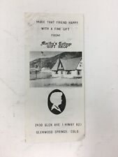 Vintage Glenwood Springs CO Martha's Cottage Gift Shop Advertising Brochure picture