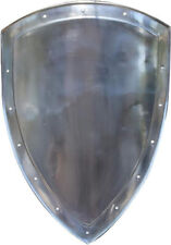 Medieval Knight Armor Templar Heater Shield 18 Gauge Stainless Steel LARP SCA picture