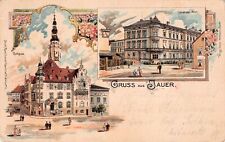 Jauer Occupied Poland Germany Rathaus Reichspost 1900 Antique Stamp Postcard C34 picture