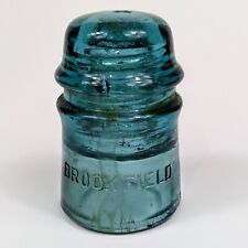 Brookfield Green Aqua Blue Glass Insulator 3.75