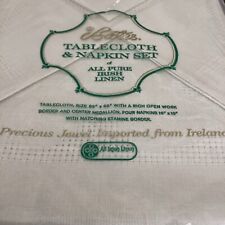 Vintage BATES Irish Linen TABLECLOTH 52