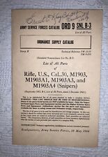 Reprint 1944 Army Service Force ORD 9 SNL B-3 Rifle M1903 SNIPER Mainten Manual picture