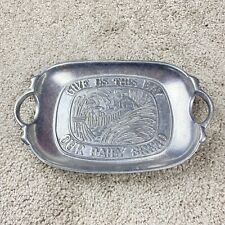 Sexton Metal Bread Tray Vintage 1972 Engraved Give Us This Day USA 10x6