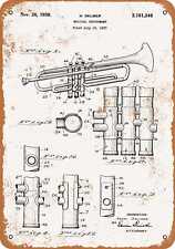 Metal Sign - 1939 Selmer Trumpet Patent -- Vintage Look picture