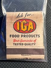 VINTAGE MATCHBOOK - IGA FOOD PRODUCTS - THE SAVING WAY - UNSTRUCK picture