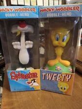 Funko Wacky Wobblers Sylvester & Tweety Bobbleheads New in Box Lot of (2) picture