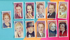 1936 CARRERAS LTD CIGARETTES FILM STARS 11 DIFFERENT TOBACCO CARD LOT picture