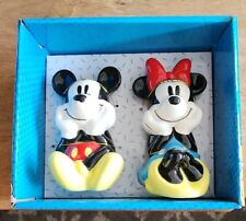 Disney Mickey Mouse and Friends Ceramic Salt Pepper Shakers Mickey & Minnie NIB picture