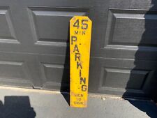 ANTIQUE  EMBOSSED METAL PARKING sign original, vintage, RARE , SHIPS FREE WOW picture