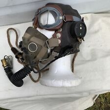 Ww2raf C Type Flying Helmet Complete Wired H Mask Oxy Tube Goggles make  anoffer picture