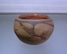 Vintage Redware Bowl Native American Pottery Hand Painted Small picture