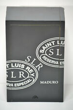 SLR Saint Luis Rey Titan Maduro Black White Wood Slide Top Cigar Box picture