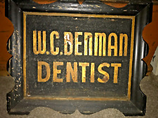 Early 1900's Antique Metal Trade Sign Dentist Doctor / Sand Gold Guild picture