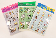Vintage 3 Packs Peanuts Snoopy Woodstock Holiday Stickers Easter Thanksgiving picture