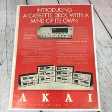 Vintage 80s AKAI Cassette Deck Print Ad Genuine Magazine Advertisement Ephemera picture