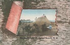Hampton Beach NH New Hampshire, Kids Playing On the Rocks, Vintage Postcard picture