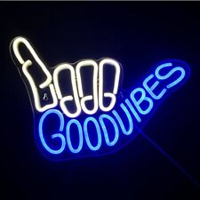Good Vibes Neon Sign Wall Décor Gaming, Dorm, Party, Lounge Retail $40 picture