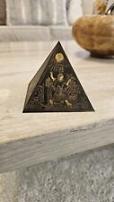 Vintage Brass Egyptian Small Pyramid Paperweight picture