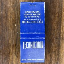 Rare Vintage Matchbook Technicolor Motion Picture Corporation Matches Unstruck picture