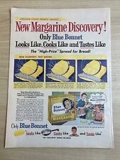 Blue Bonnet Margarine 1957 Vintage Print Ad Life Magazine picture