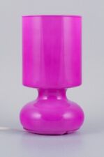 Scandinavian designer, table lamp in pink glass. Late 1900s. picture