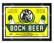 Historic Bock Beer,Crystal Top Brewery, Youngstown Ohio Beer Ad Postcard picture