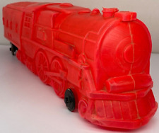 Vintage MARX Train Engine RR 333 20” Plastic Squeeze Whistling Choo Choo w/ Bell picture