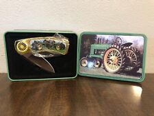John Deere Collectable Knife in Original Tin. Great Condition picture