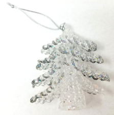 Shiny Modern Translucent Christmas Tree Ornament Plastic Small Vintage picture